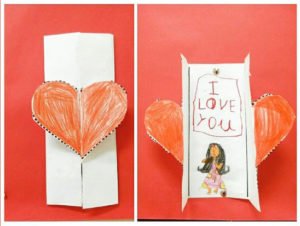 tarjeta de san valentin corazon pop out