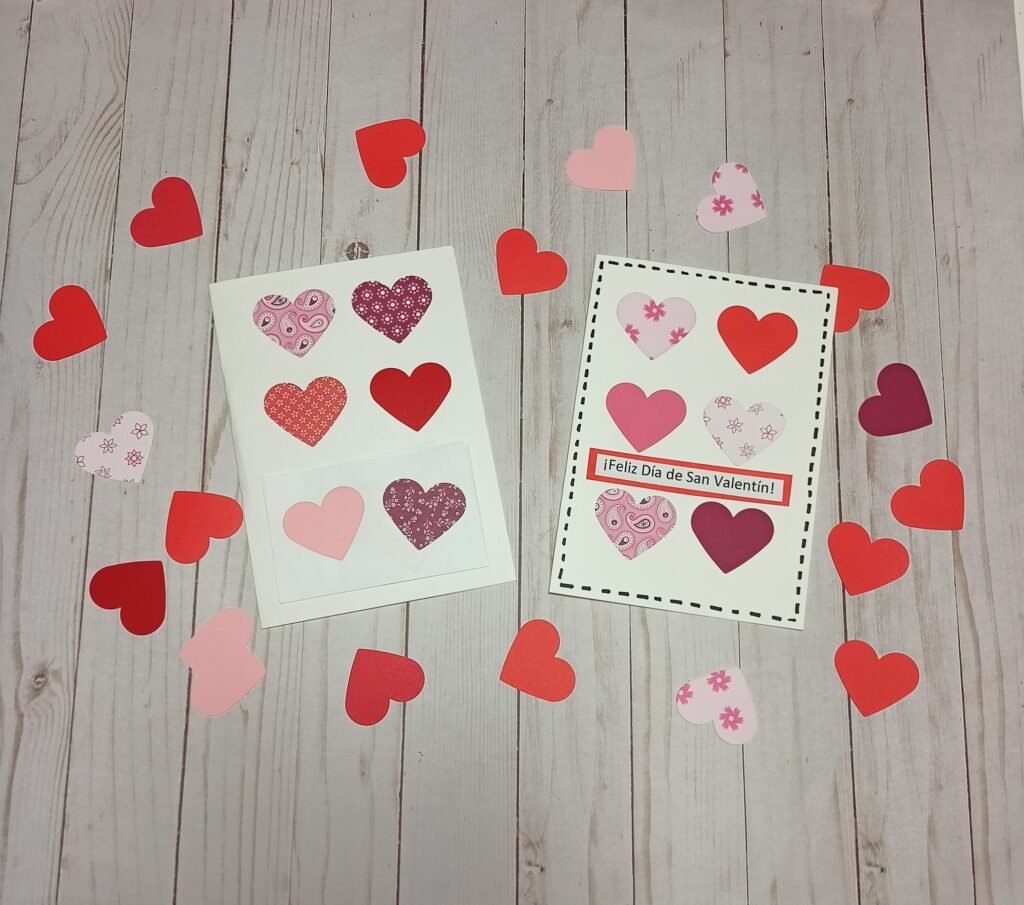 Tarjeta San Valentín "6 de corazones"